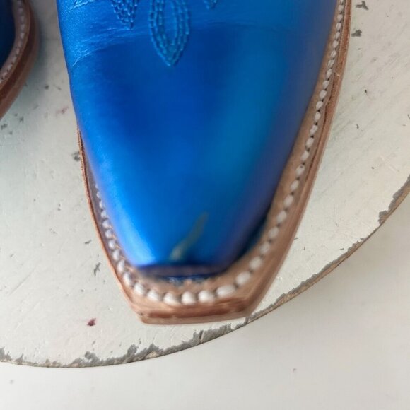 Lane SMOKESHOW Womens Cowboy Bootie 8.5 Blue Western Cowgirl Short Ankle Boots - Picture 7 of 12